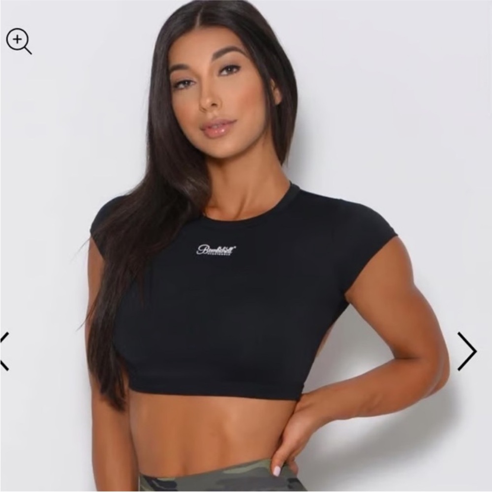 Bombshell sportswear open back top (reserved)